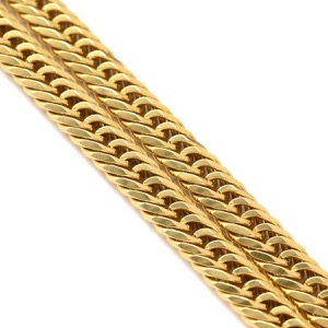 喜平 ネックレス K18 18金 50.3cm 30.2g 8面 トリプル K18YG ゴールド 造幣局検定マーク ※ショッピングローン対応していません   中古