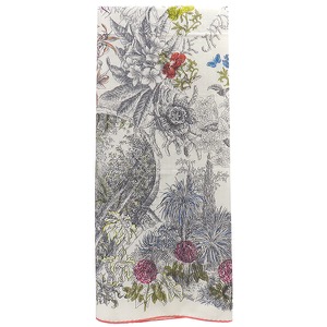 エルメス ストール ショール カレ140 CARRE カレジェアン カシミヤ ホワイト 【Le Jardin de Leila /レイラの庭】  中古