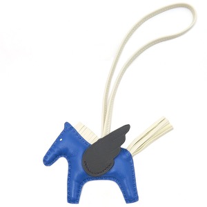 エルメス バッグチャーム ロデオPM ペガサス マルチカラー 青 オフホワイト 黒  中古