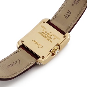 カルティエ タンク アングレーズ SM WT100014 K18YG無垢 純正ダイヤモンド スクエア クオーツ