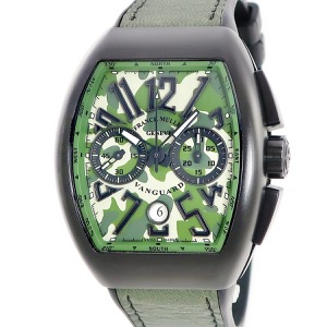 フランクミュラー ヴァンガード カモフラージュ V45CCDT 迷彩 クロノグラフ デイト ブラックPVD 自動巻き