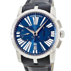 ロジェデュブイ エクスカリバー 42 クロノグラフ DBEX0389 ローマン スモールセコンド ネイビー 自動巻き