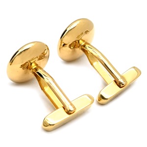 ブルガリ カフス K18YG ゴールド ボタンモチーフ カフリンクス Au750 18K 18金 鉄 中古