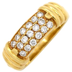 ヴァンクリーフアーペル リング 指輪 ダイヤリング K18YG ゴールド 750AU 18金 18KT  VCARN32400 中古