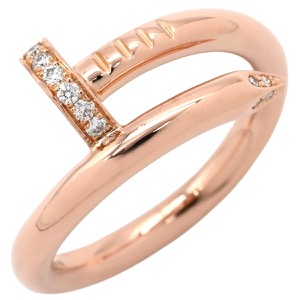 カルティエ リング 指輪 ジュストアンクル ダイヤ K18PG ゴールド #51(JP11) 750 JUSTE UN CLOU  B4094851 中古