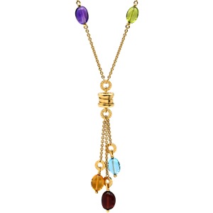 ブルガリ ネックレス ビーゼロワン エレメント ネックレス K18YG ゴールド 750 18K マルチストーン CL854509 中古