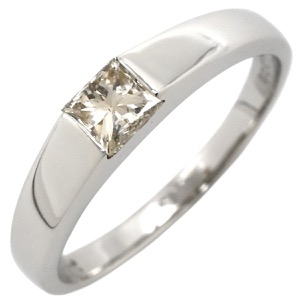 リング 指輪 ダイヤリング Pt900 シルバー 1P 1石 1粒 中古