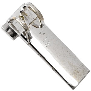 ペンダントトップ ダイヤ K18WG シルバー 3石 3連 ドロップ  中古