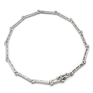 ブレスレット ラインブレス K18WG シルバー 750 18K  中古