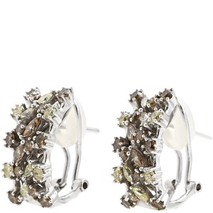 ピアス ダイヤピアス K18WG シルバー イヤリング 中古