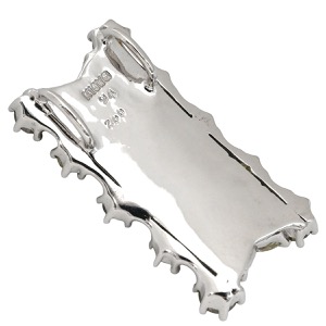 ペンダントトップ ブラウン イエロー ダイヤ K18WG シルバー ネックレストップ  中古