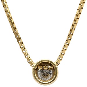 ネックレス ダイヤペンダント K18YG ゴールド 750 18K 1P 1粒  中古