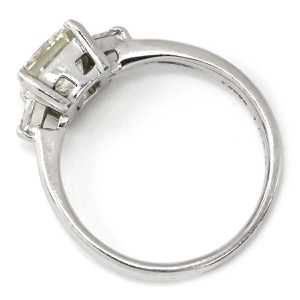 リング 指輪 ダイヤリング Pt900 シルバー スクエア ダイヤモンド プラチナ  中古