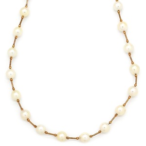 ネックレス パール ネックレス K18YG ゴールド Au750 18K 18金 あこやパール ステーション  中古