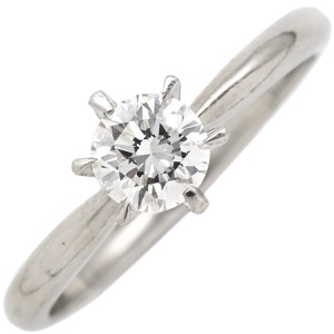 リング 指輪 ダイヤ 立爪リング Pt900 シルバー 1石 1粒  中古