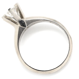 リング 指輪 ダイヤ 立爪リング Pt900 シルバー 1石 1粒  中古