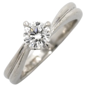 リング 指輪 ダイヤ 立爪リング Pt850 シルバー 1石 1粒  中古