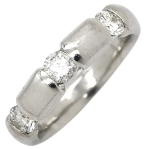 リング 指輪 ダイヤ リング Pt900 シルバー プラチナム ダイヤモンド 3粒  中古