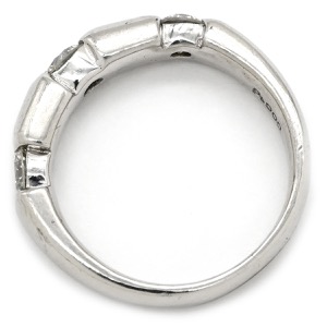 リング 指輪 ダイヤ リング Pt900 シルバー プラチナム ダイヤモンド 3粒  中古