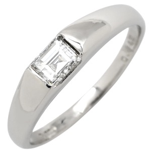 リング 指輪 ダイヤリング Pt900 シルバー 1P 1石 1粒 中古