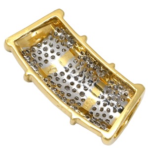 ペンダントトップ K18YG ゴールド ネックレストップ Au750 18K 18金 パヴェダイヤ  中古
