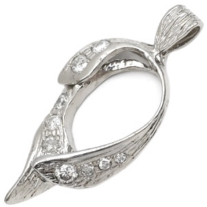ペンダントトップ ダイヤ Pt900 シルバー ネックレストップ  中古