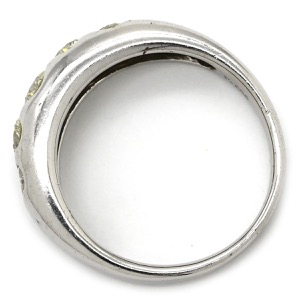 リング 指輪 ダイヤリング Pt900 シルバー 5連ダイヤ 5粒 5p Pt900 プラチナ ダイヤモンド  中古