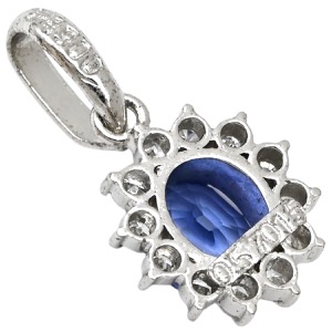 ペンダントトップ Pt900 シルバー プラチナム ペンダントヘッド ダイヤ サファイア  中古