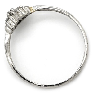 リング 指輪 ダイヤモンド リング Pt900 シルバー プラチナム ダイヤ フラワーモチーフ 花  中古