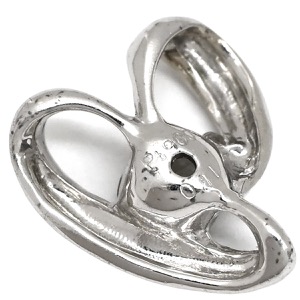 ペンダントトップ Pt900 シルバー プラチナム ダイヤ 1P 1石 1粒 ハートモチーフ  中古