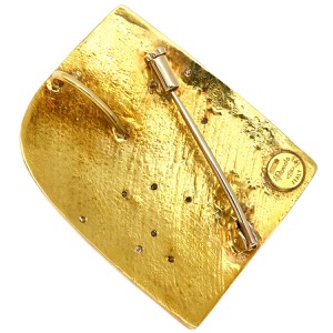 ブローチ K18 ダイヤ K18YG ゴールド ペンダントトップ  中古