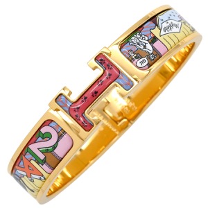 エルメス ブレスレット クリックH PM 24番地のミステリー GP マルチカラー Hブレス バングル 中古