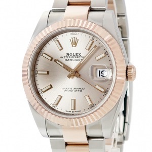 ロレックス デイトジャスト 41 126331 ランダム番 K18エバーRG×SS コンビ サンダスト オイスター 自動巻き