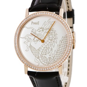 ピアジェ アルティプラノ G0A36549 K18RG無垢 純正ダイヤ ドラゴン ラウンド シルバー 薄型 手巻き