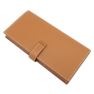 エルメス 長財布 ベアンスフレ ヴォーエプソン ブラウン未使用 茶 二つ折り財布  中古