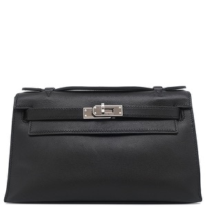 エルメス ハンドバッグ ポシェットケリー ブラック 黒 ミニバッグ  中古