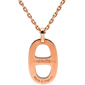 エルメス ネックレス イリアード ネックレス GP オレンジ シェーヌダンクル  中古