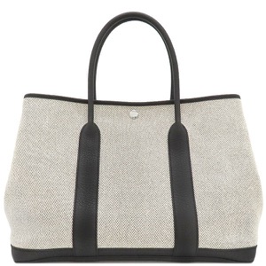 エルメス トートバッグ ガーデンパーティーPM トワルアッシュ ブラック 黒 トワルH  中古