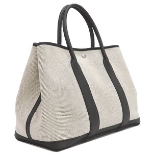 エルメス トートバッグ ガーデンパーティーPM トワルアッシュ ブラック 黒 トワルH  中古