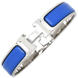 エルメス ブレスレット クリックH PM メタル ブルー Hブレス 青色  中古