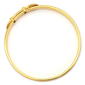 エルメス バングル サンチュール リザード グリーン 緑 ベルトモチーフ  中古