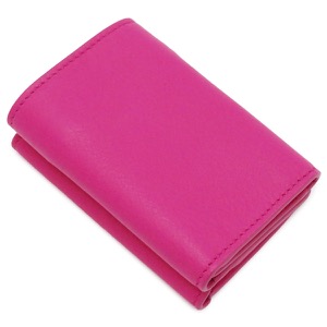 バレンシアガ 三つ折り財布 ペーパー ミニ ウォレット レザー ピンク コンパクトウォレット  391446 中古