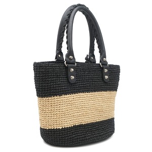 バレンシアガ トートバッグ パニエ XS ラフィア ブラック カゴハンドバッグ  466498 中古