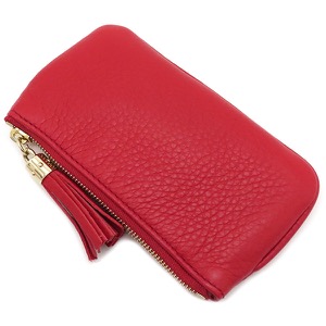 グッチ コインケース ソーホー フリンジ レザー レッド 赤 キーフック付き  354358 中古