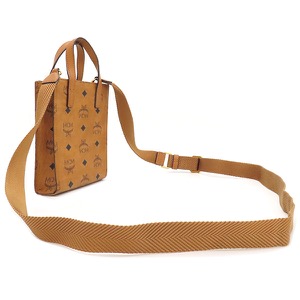 エムシーエム 2WAYバッグ ミニ Aren トート ブラウン 茶 ハンドバッグ ショルダー MMTAAKC02CO001 中古