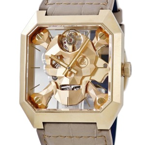 ベル&ロス BR01 サイバー スカル ブロンズ BR01-CSK-BR/SRB OH済 スケルトン ガイコツ ドクロ 限定 手巻き