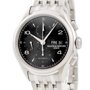 ボーム&メルシエ クリフトン クロノグラフ M0A10212 デイデイト アラビア ブラック 黒 スモセコ 自動巻き