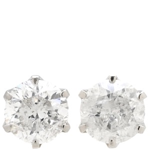 ピアス ダイヤピアス Pt900 シルバー 1P 1粒  中古