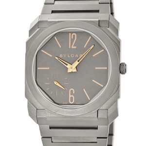 ブルガリ オクト フィニッシモ 103137 BGO40TXT OH済 グレー チタン スモールセコンド バー アラビア 自動巻き