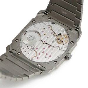 ブルガリ オクト フィニッシモ 103137 BGO40TXT OH済 グレー チタン スモールセコンド バー アラビア 自動巻き